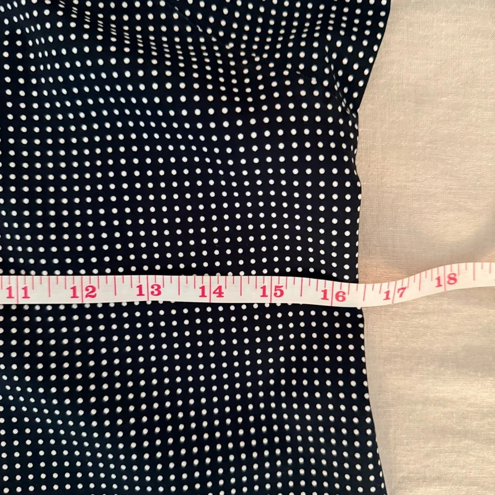Banana Republic No-Iron Fitted Shirt | Black Polka Dot Button-Up - Picture 12 of 16
